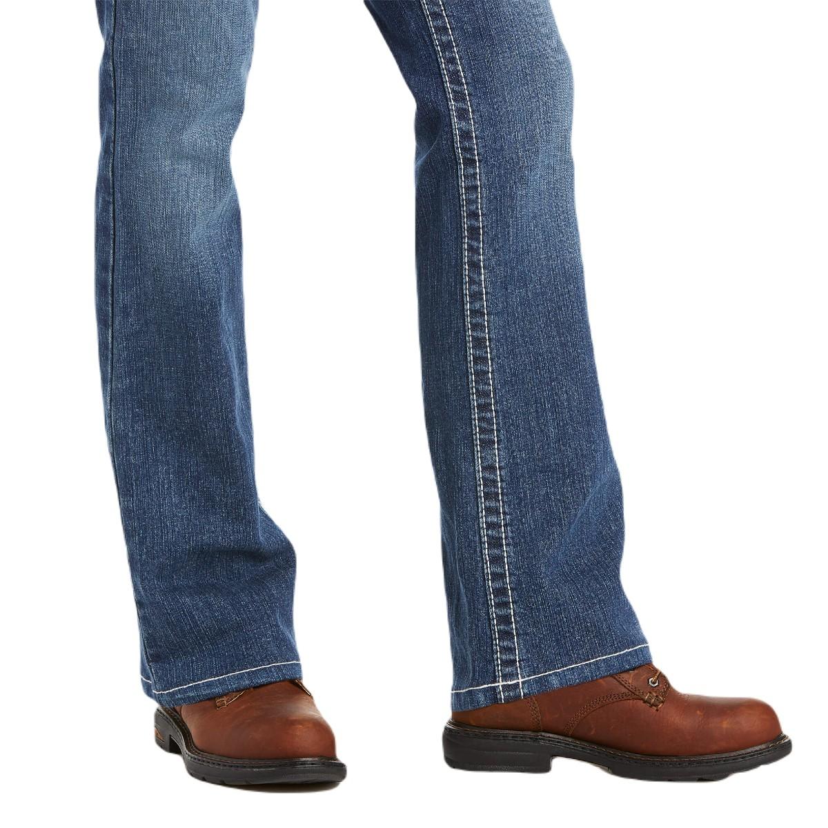 Ariat Women's FR Mid Rise Boot Entwined Jean in Oceanside